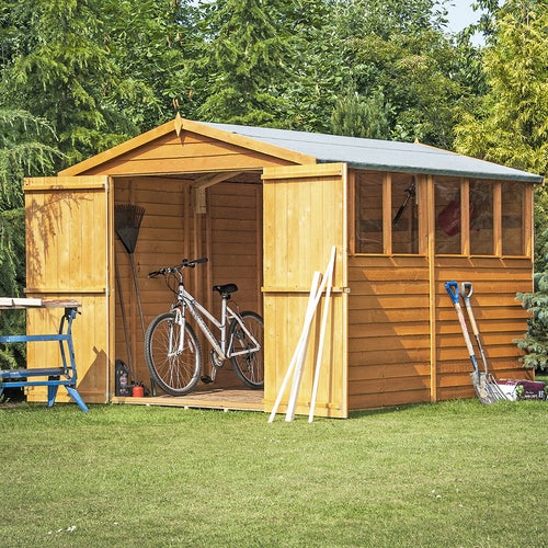 apex roof shed double doors