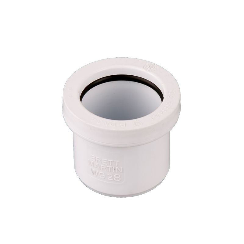 Plastic-Waste-Pipe-Push-Fit-Socket-Reducer-40mm-x-32mm-White