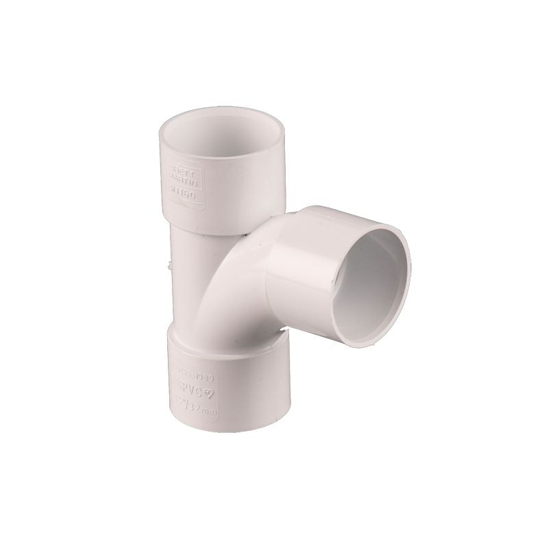 Waste-Pipe-Solvent-Weld-92.5dg-Swept-Tee-32mm-White