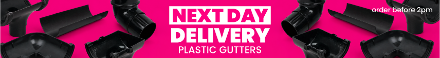 Next day delivery on FloPlast plastic guttering
