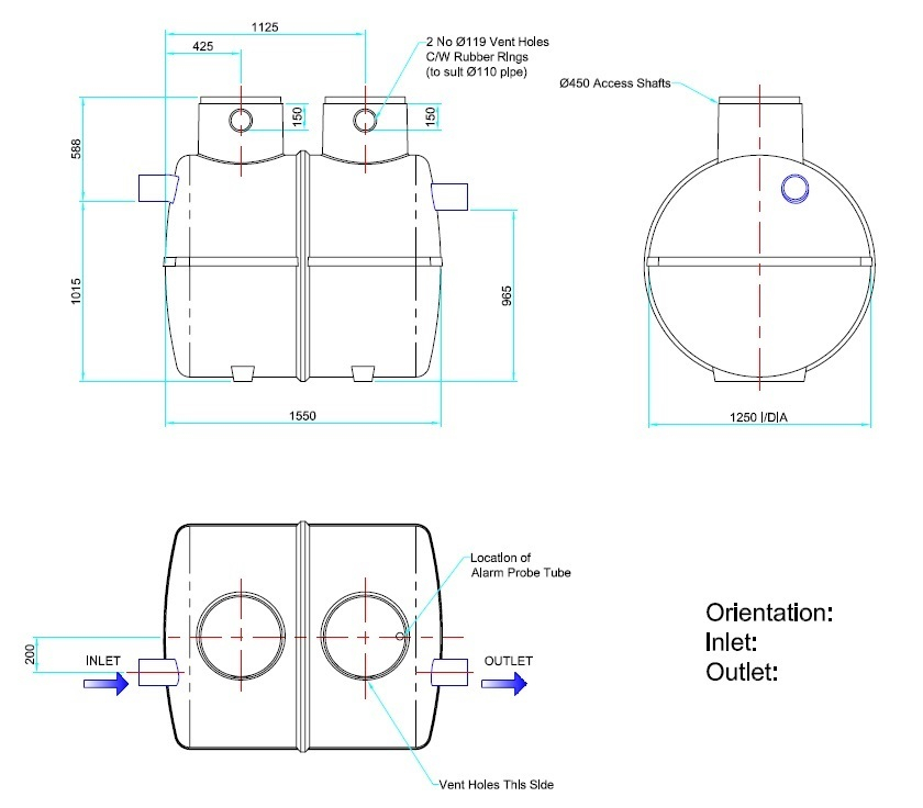 SPEL Stormceptor Class 1 Bypass Separator 160mm Pipework Drainage