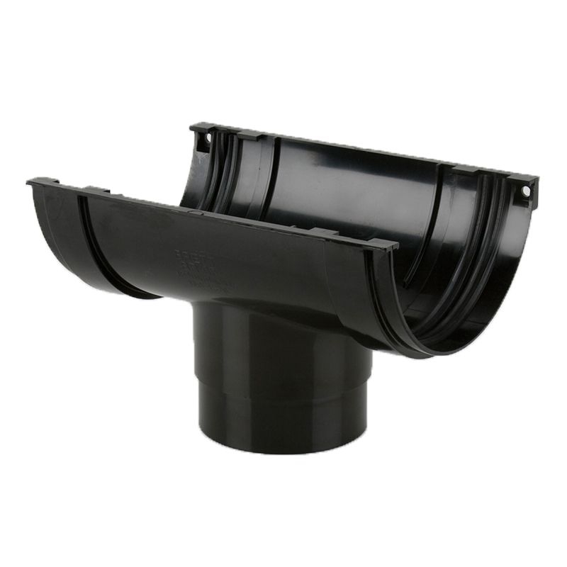 Plastic Guttering Industrial High Capacity Running Outlet 160mm Black ...