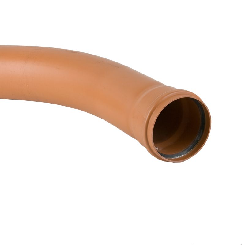 Underground Drain Pipe Long Radius Single Socket Bend 87.5dg 110mm Drainage Superstore