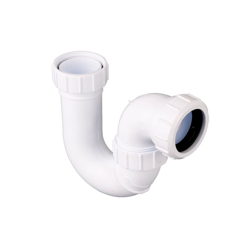 Plumbing Waste Pipe Trap P Shaped Outlet Trap 38mm Seal 40mm