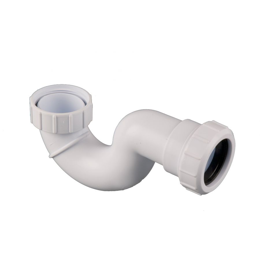 Plumbing Waste Pipe Two Piece Bath And Shower Trap 19mm Seal 40mm
