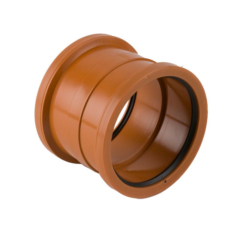 Underground Sewer Pipe Double Socket PVC BS Coupler 250mm Drainage