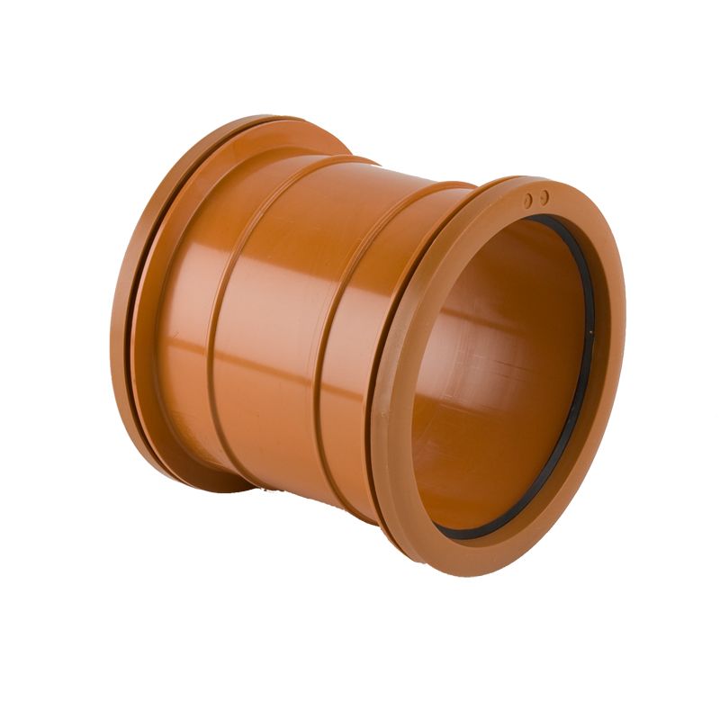 Underground sewer pipe double socket pvc slip coupler