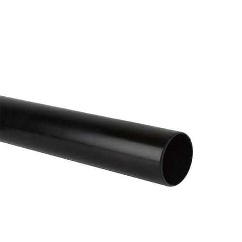 Plastic Waste Pipe - Push Fit 3m Compression Pipe 50mm - Black ...