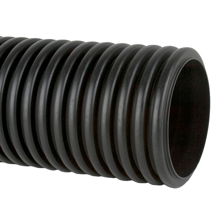 Unperforated Twinwall Surface Water Drain Pipe 6m - 600mm | Drainage ...