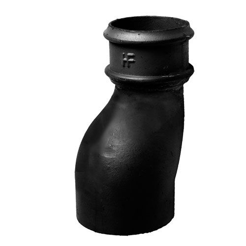 Cast Iron Round Downpipe Anti Splash Shoe 65mm Black Finish