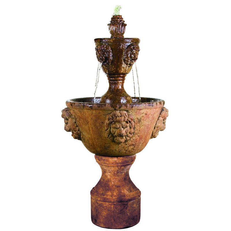 Garden Water Fountain Henri Cast Stone Leonesco Fountain Drainage