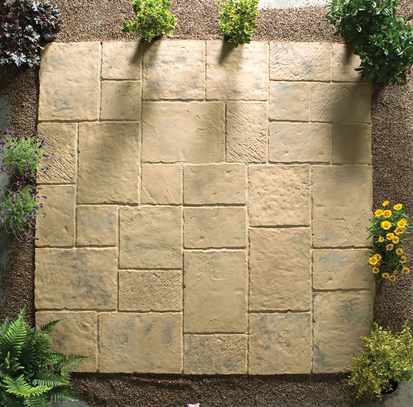 Kelkay Stone Patio Kit Minster Paving 5.76m2 Autumn Brown Drainage