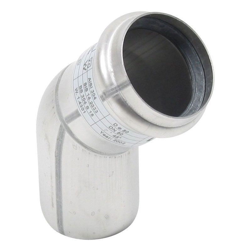 steel pipe 50mm Bend 50mm Grade Steel Degree Pipe Stainless 304 45