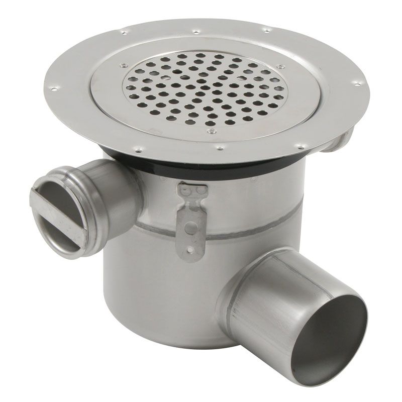 Shower Drain Adjustable Circle Gully Stainless Steel 50mm Inlets110mm
