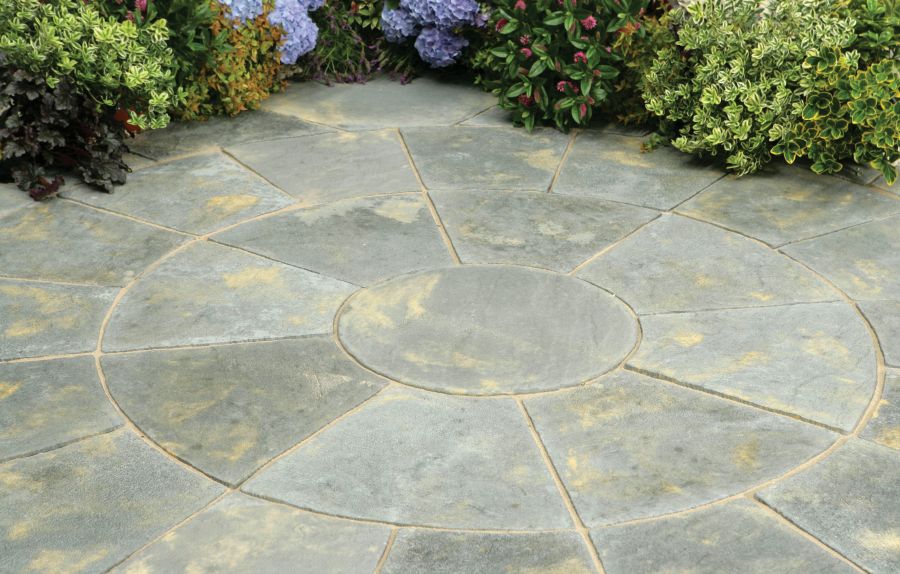 Kelkay Stone Circle Patio Kit Abby Paving 2 4m Antique Drainage Kelkay Stone Circle Patio Kit Abby Paving 2 4m Antique
