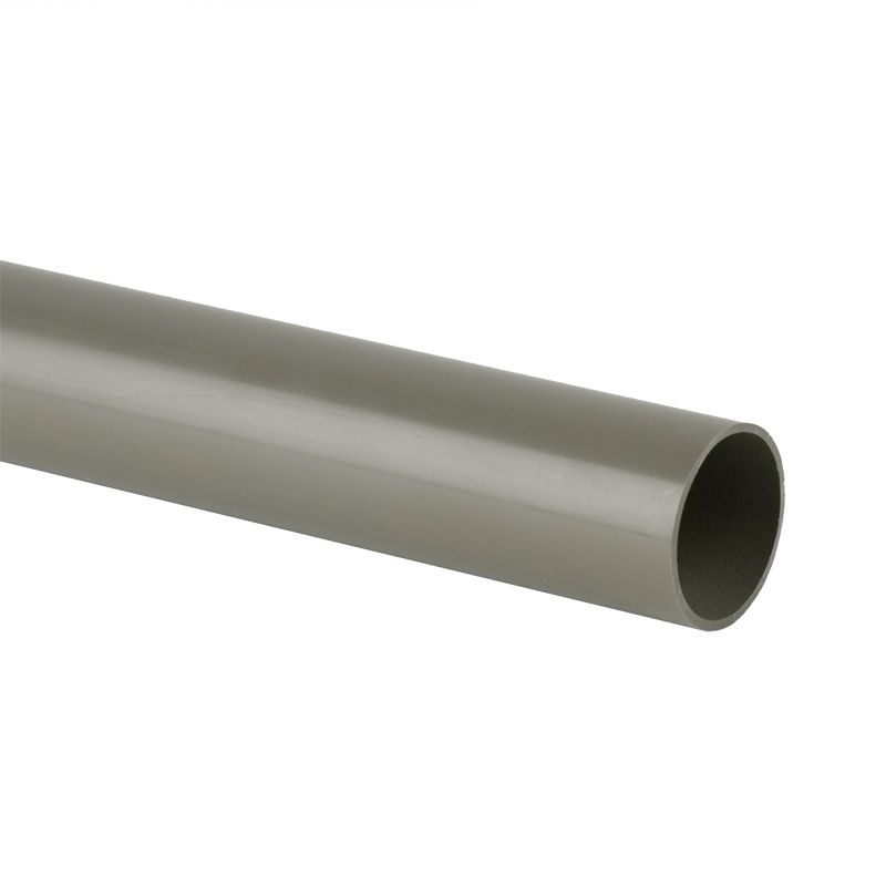 Waste Pipe Solvent Weld 3m MuPVC Pipe 50mm Grey Olive Drainage