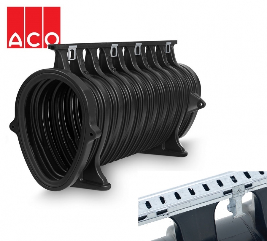 ACO Qmax 700 Slot Channel with QGuard Steel Edge Rail 2m Drainage Superstore