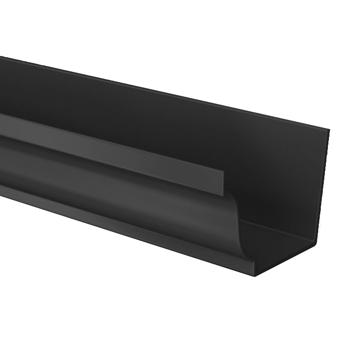 Cast Aluminium Guttering Moulded 100mm x 75mm x 1.83m Black