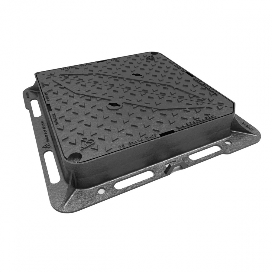 Wrekin Highways Ductile Iron Manhole Cover 450mm x 450mm x 100mm - D400 ...