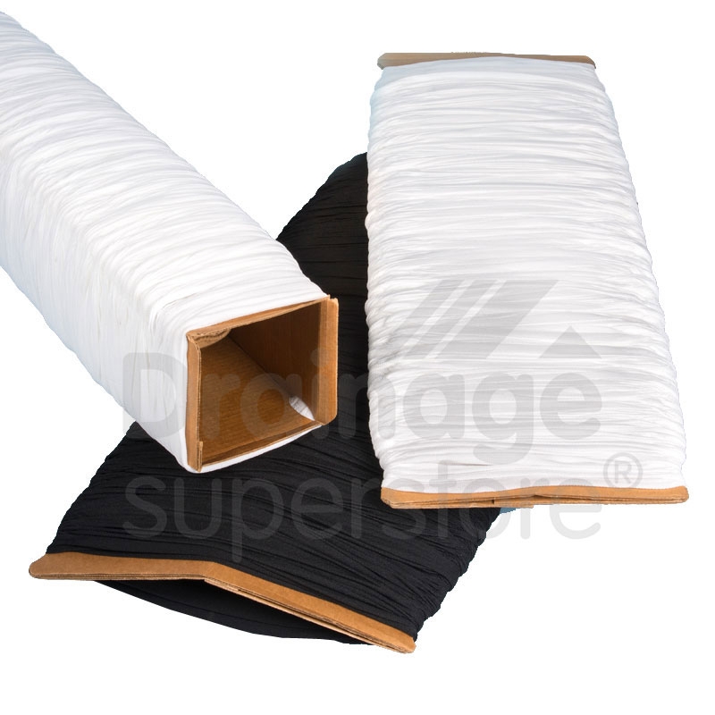 Pre Loaded Land Drain Pipe Filter Sock Geotextile 80mm 30m Drainage