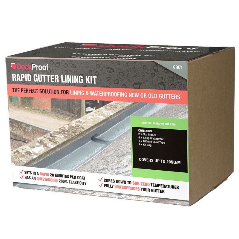 Gutter Repair Kit Liquid Rubber Lining by Deckproof 20m2 Drainage