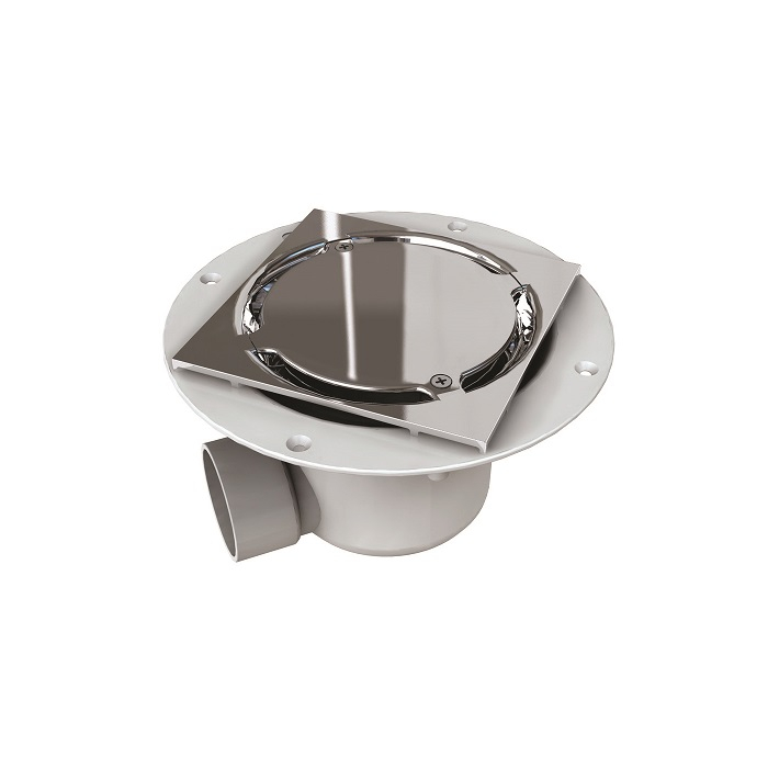 Harmer ABS Horizontal Shower Drain Mirror Cap 150 x 150mm Tiled Floor