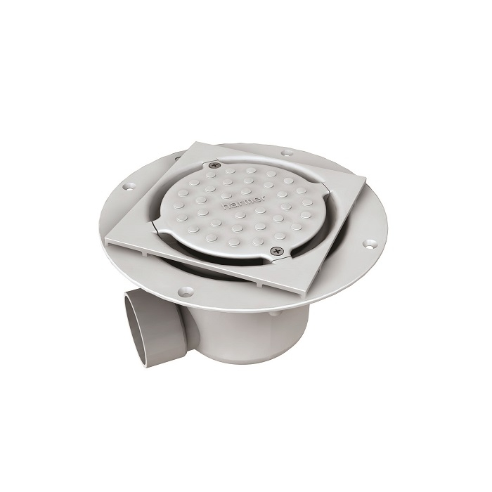 Harmer ABS Horizontal Shower Drain Pebble Cap 200 x 200mm Tiled Floor