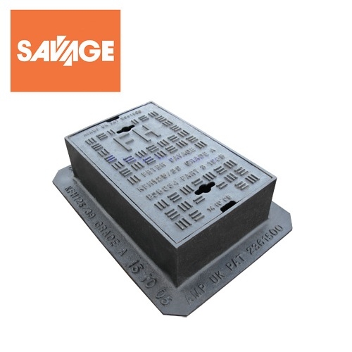 Cast Iron Heavy Duty Single Lid Fire Hydrant Cover 380 x 230mm Drainage Superstore®