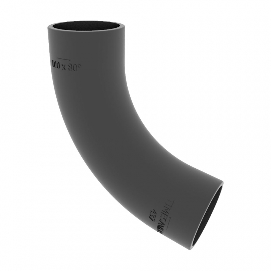 Timesaver Cast Iron Drain Pipe 80 Degree Medium Radius Bend 100mm