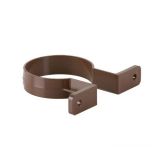 Plastic Guttering Round Style Downpipe Bracket 68mm - Brown