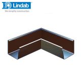 Lindab 90dg Rectangular Internal Gutter Angle 136mm Painted Brown