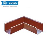 Lindab 90dg Rectangular Internal Gutter Angle 136mm Painted Dark Red