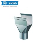 Lindab Rectangular Gutter Outlet 136mm Painted Dark Grey