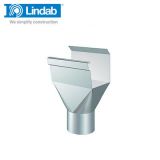 Lindab Rectangular Gutter Outlet 136mm Painted Anthracite Metallic
