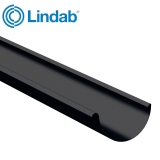 Lindab Steel Half Round Guttering 125mm x 3m Painted Black