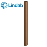 Lindab Guttering Round Downpipe 87mm x 3m Painted Copper Metallic