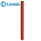 Lindab Steel Guttering Round Downpipe 75mm x 3m Painted Tile Red