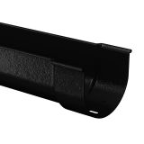 Cast Aluminium Guttering Beaded Deep Run 113 x 75mm 0.61m - Black