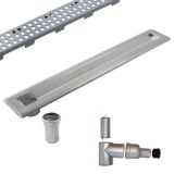 Shower Wet Room Channel Drain 800mm Tiled Floors - Adjacent to 3 Walls