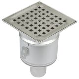Shower Drain Vertical Gully Stainless Steel 145 x 145mm - 50mm