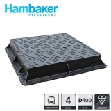 Cast Iron Manhole Cover and Frame 675L x 675W x 100H - D400 Class