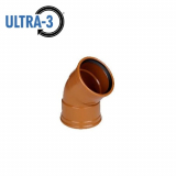 U3 Sewer Underground Drainage 45dg Bend Double Socket - 110mm
