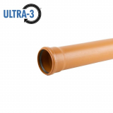 U3 Sewer Underground Drainage Pipe Single Socket 3m - 110mm